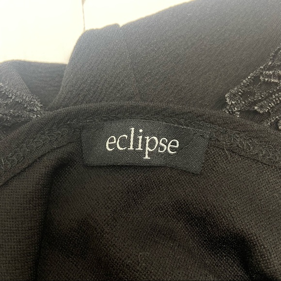 Eclipse Fit & Flare Black Lace Sleeveless Dress S - Picture 9 of 12